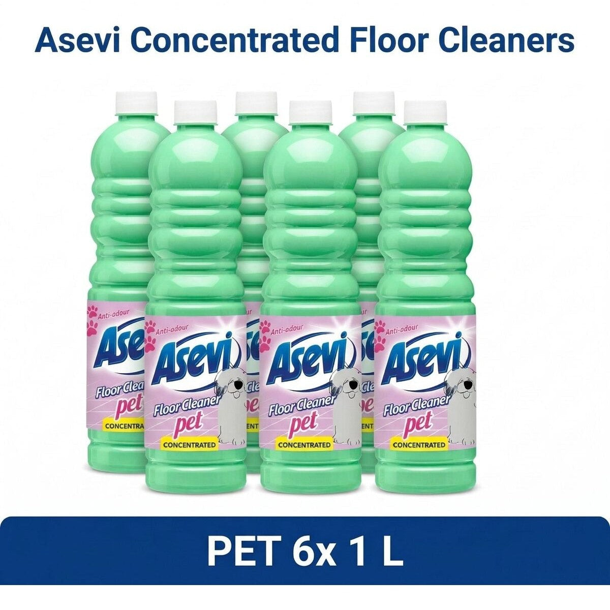 Set of 6 pieces FLOOR SOLUTION 1L PET