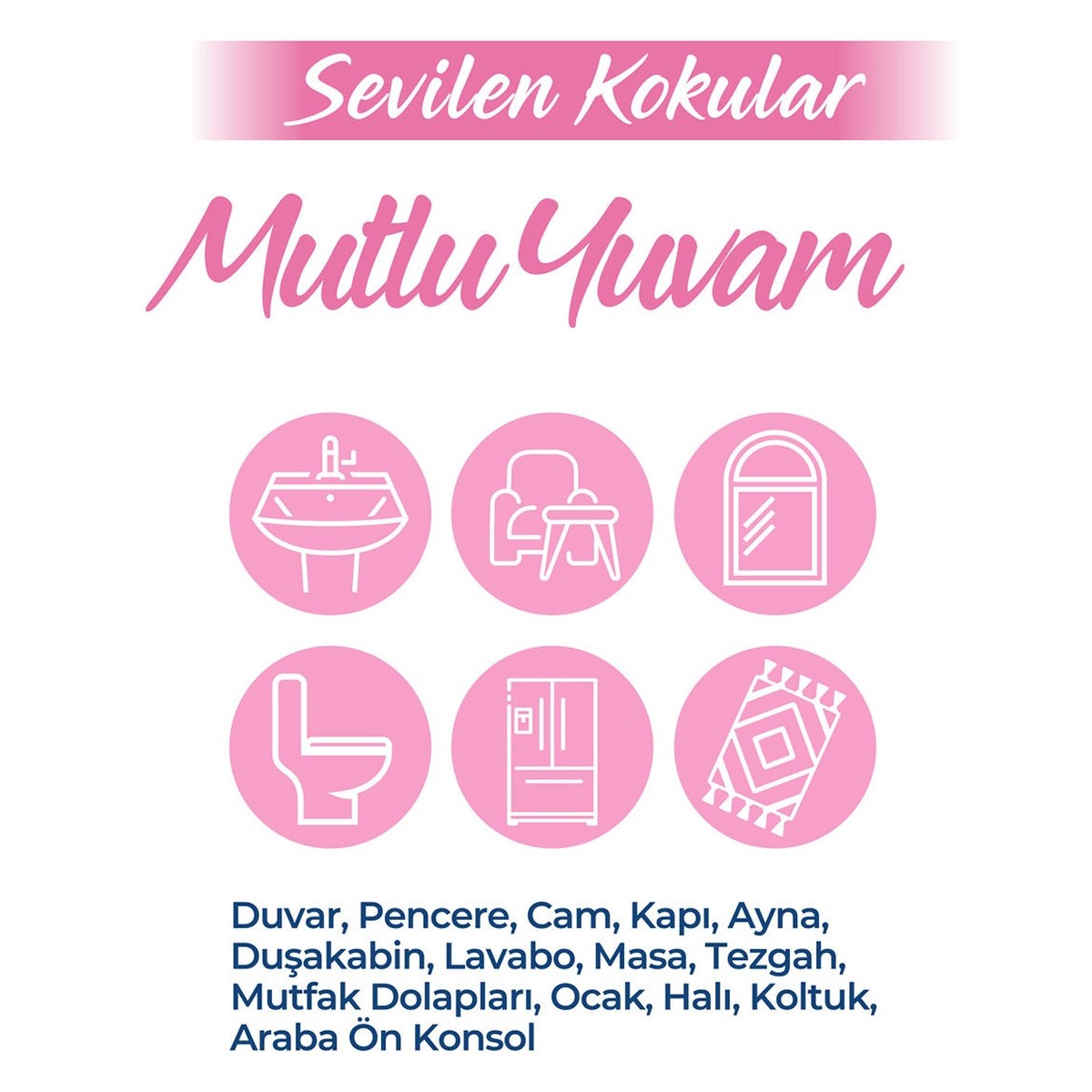 Yüzey Temizleme Havlusu Sevilen Kokular Mutlu Yuvam 96 Adetx3 (288 Yaprak)