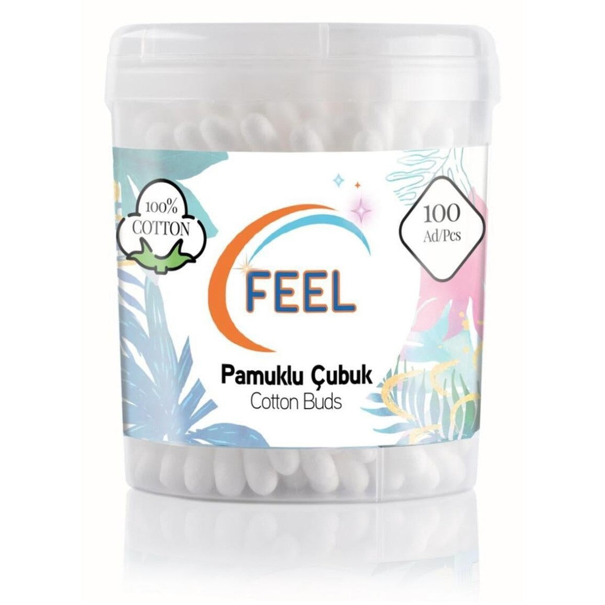 Cotton Buds 3 Pack (100 Pcs Each) - 100% Cotton Soft & Hygienic Swabs - 300 Total