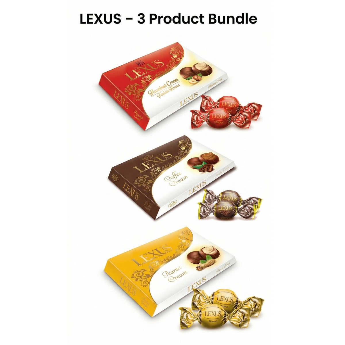 Premium Chocolate Bundle: Hazelnut, Coffee & Peanut (150g x 3)