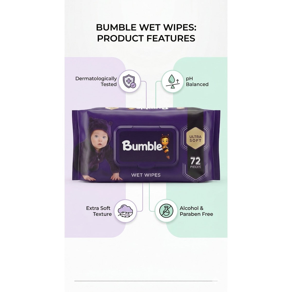 Baby Wet Wipes | 12-Pack Bulk (864 Wipes) | Ultra Soft