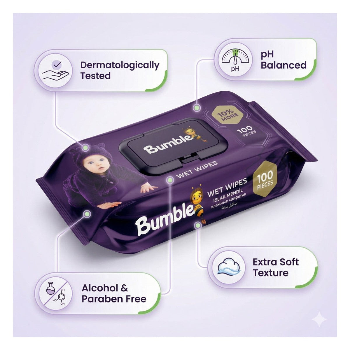 12-Pack Premium Baby Wipes (1200 Total)! Gentle Care for Babies.