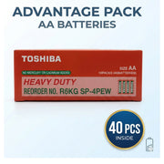 AA R6 Battery 40 Pack Heavy Duty Long Lasting Power Advantage Box