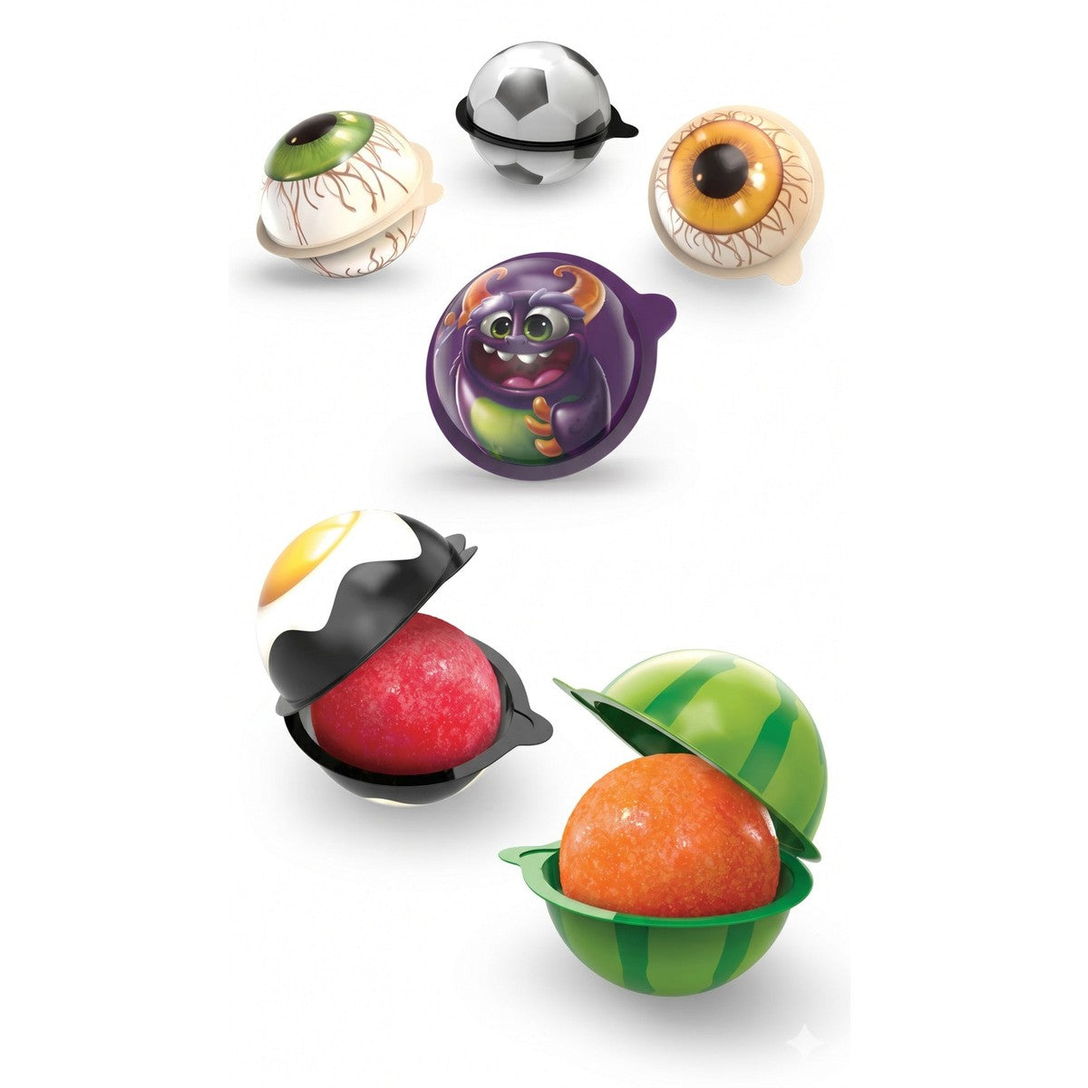 Chewy Ball Gum 3D Figure (100 Pieces x 3G) -Fun Toy Capsule Surprise Fruit Flavored Gums