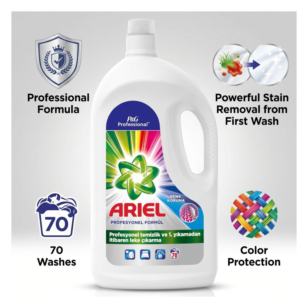 Professional 2x3.85L Liquid Detergent 140 Wash Color Protection Strong Cleaning