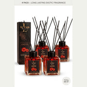 Premium Reed Diffuser 4x120ml, Long-Lasting Scent - Exotic