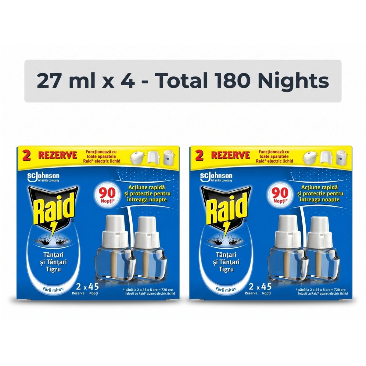Pack 2 X Liquid refill for electric appliance, Total 4 pcs x 27ml