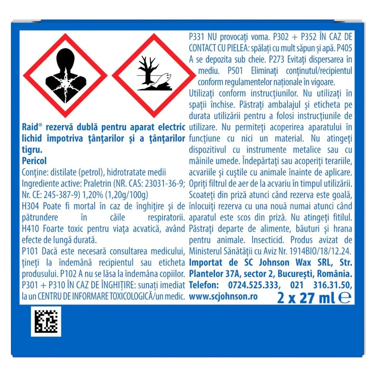 Pack 2 X Liquid refill for electric appliance, Total 4 pcs x 27ml