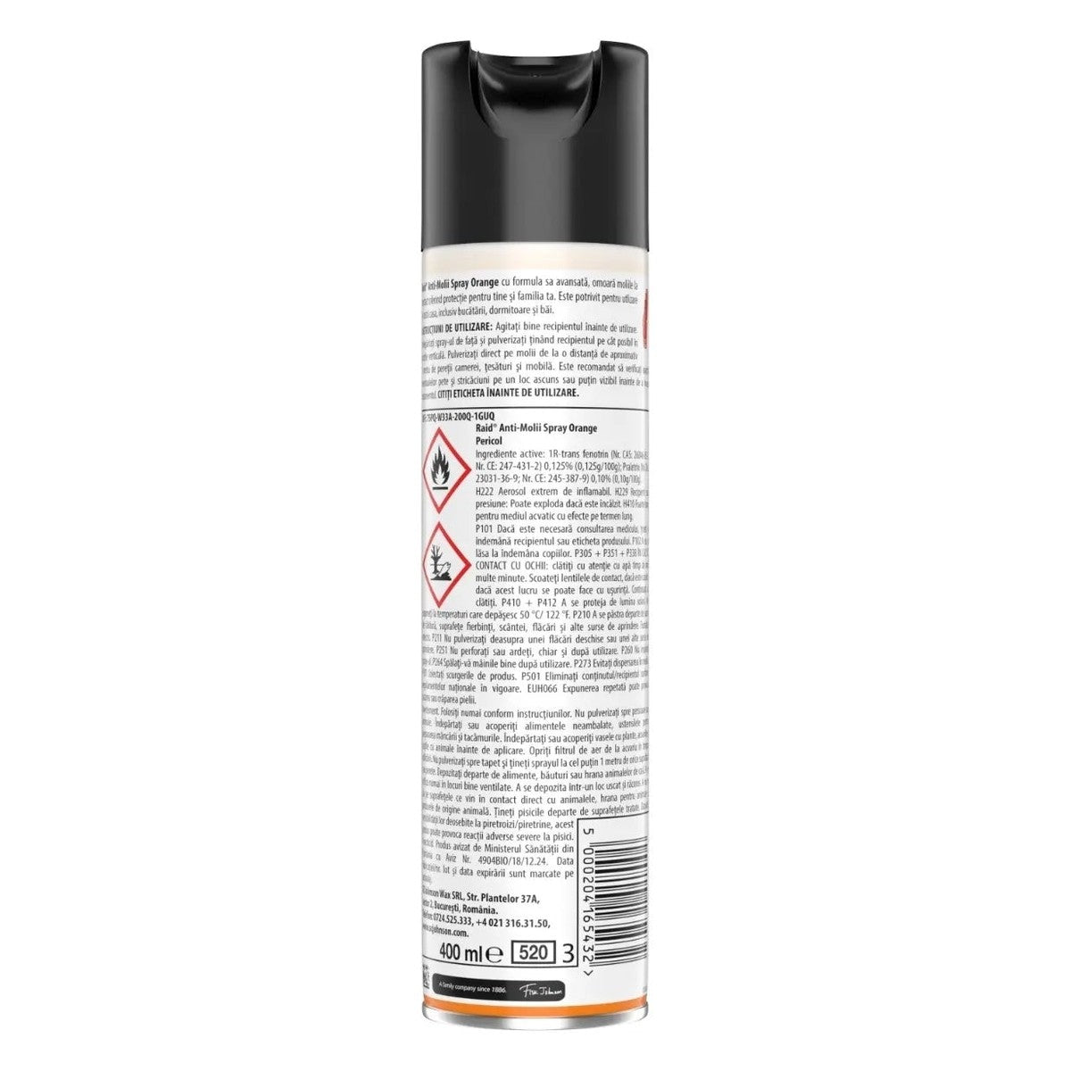 Pack 2 X orange moth spray, 400ml