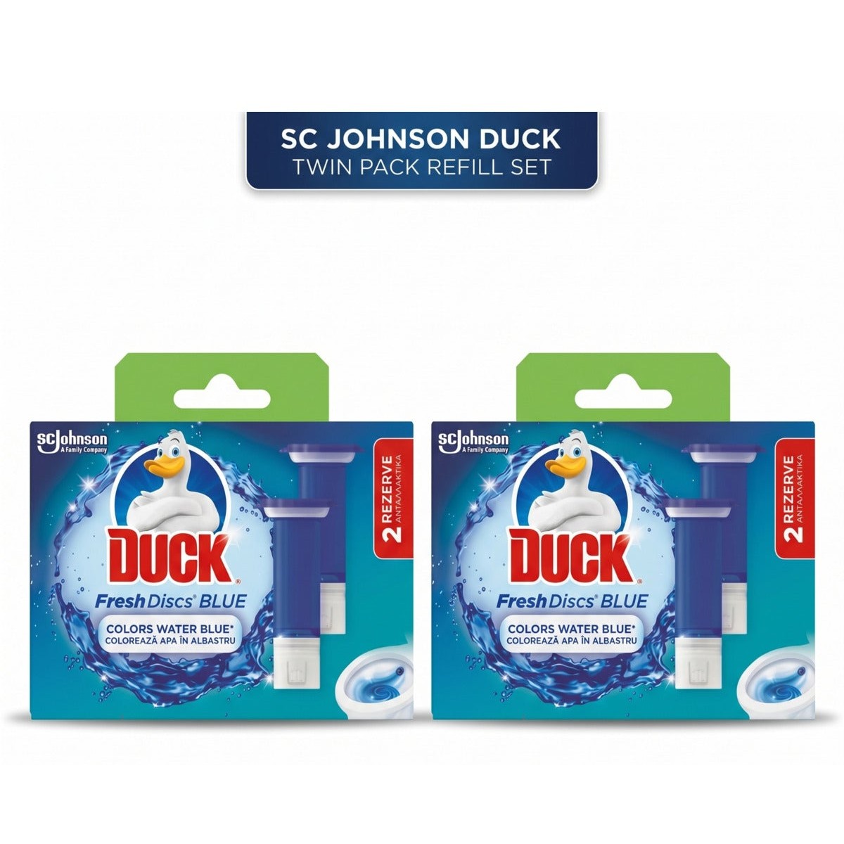 Pack 2 X Fresh Discs Blue Toilet Air Freshener 2 x 36 ml