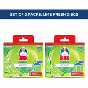 Pack 2 x Fresh Discs Lime toilet bowl air freshener refills, 2 x 36ml