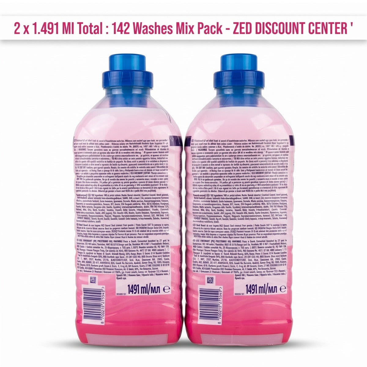 Rose Bouquet Fabric Softener 2-Pack (142 Washes, 2x1.491L)