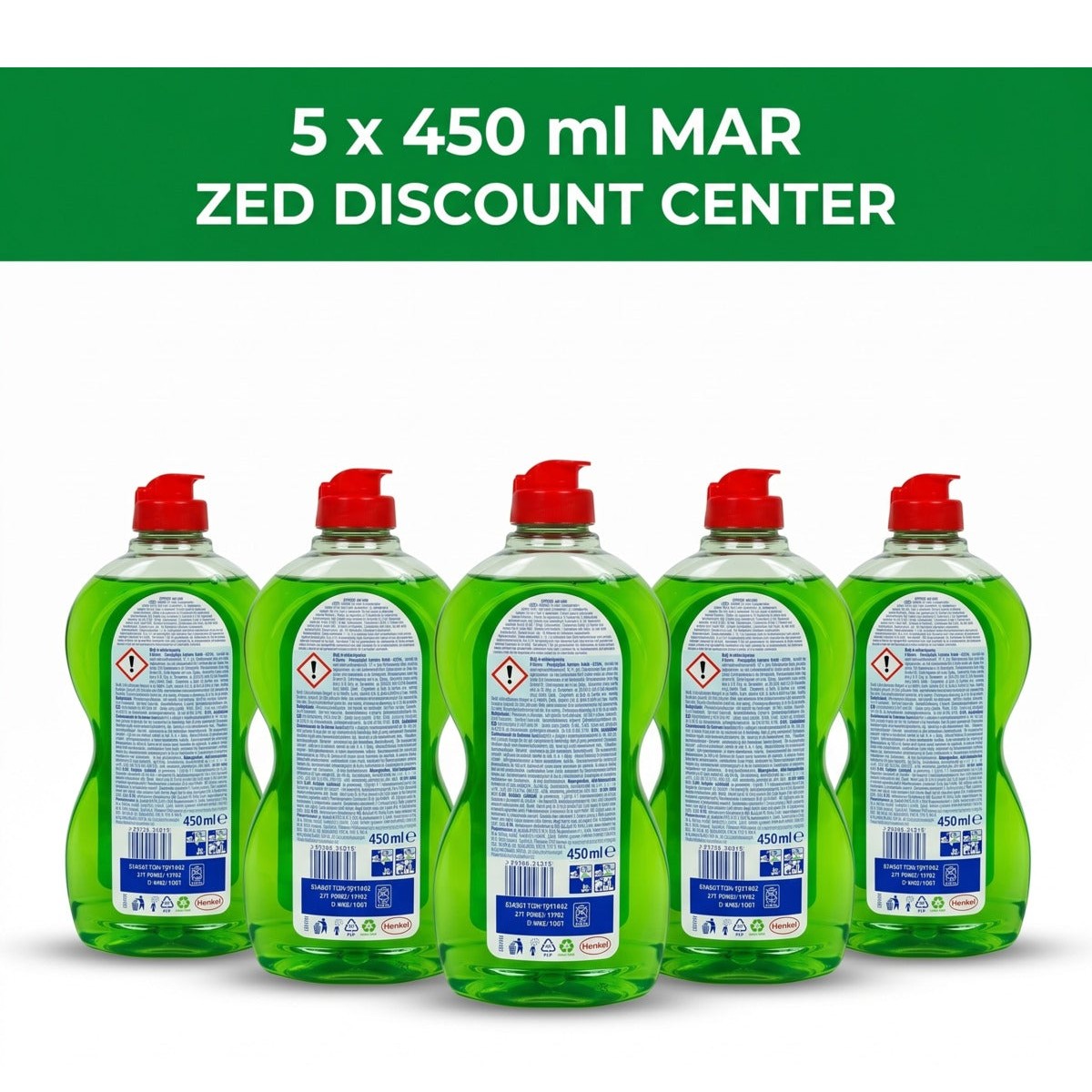 Pur Power Apple Dishwashing Detergent, 5x 450ml