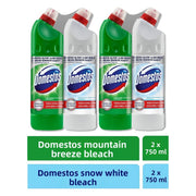 Bleach 750 ml X 4 Pieces (Mountain Breeze 2x 750ml + Snow White 2x 750ml)