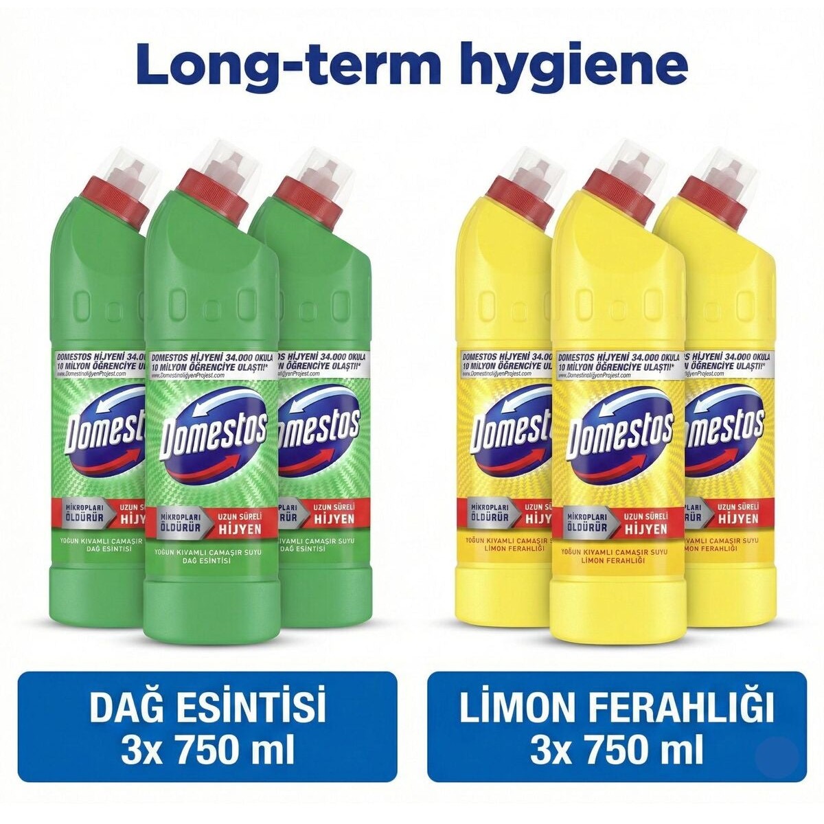 Bleach Mountain Breeze 3x 750 ml+ Bleach Lemon Freshness 3x 750 ml