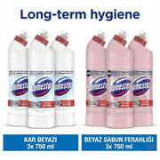 Bleach Snow White Maximum Hygiene 3x 750 ml + Bleach White Soap Freshness 3x 750 ml