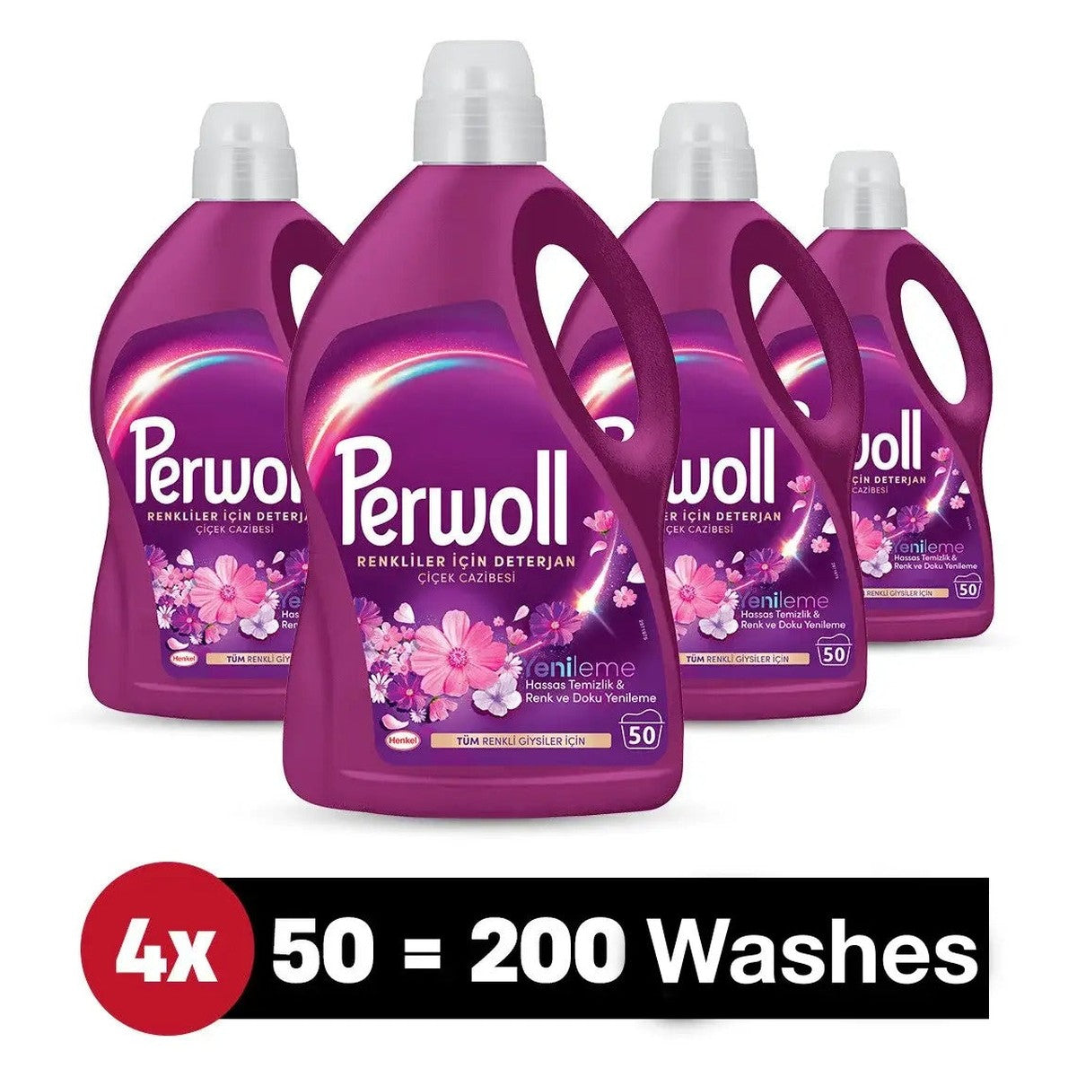 Liquid Detergent for Colored - Flower Attraction 4x 2.7L (Total 200 Washes)