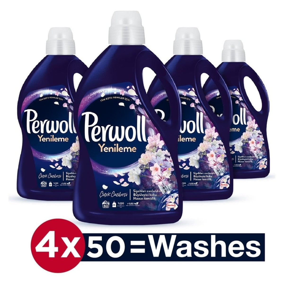 Delicate Liquid Laundry Detergent Floral Charm Black 4X 2.75 L (Total 200 Washes)