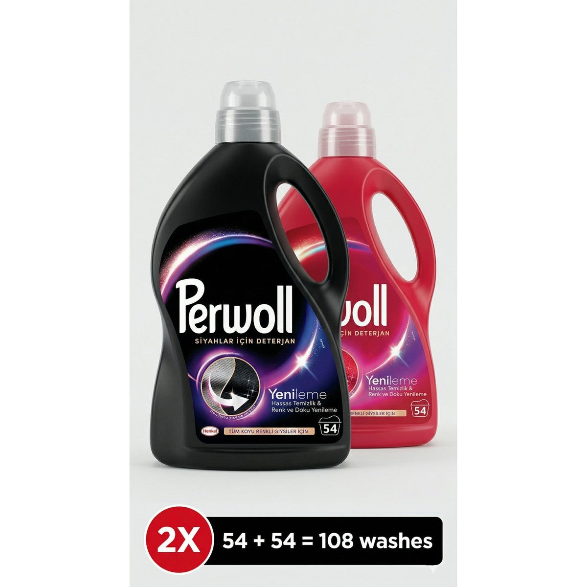 Black and Color 2Pack Detergent - 2x2.97L 108 Washes, Fabric Care & Color Protection