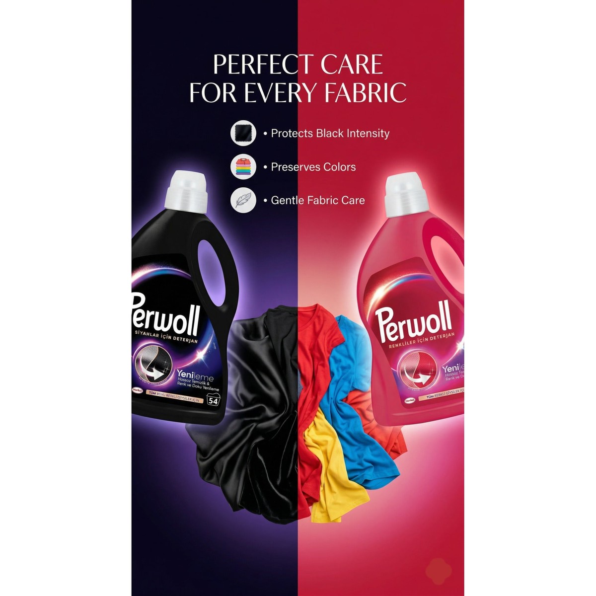 Black and Color 2Pack Detergent - 2x2.97L 108 Washes, Fabric Care & Color Protection