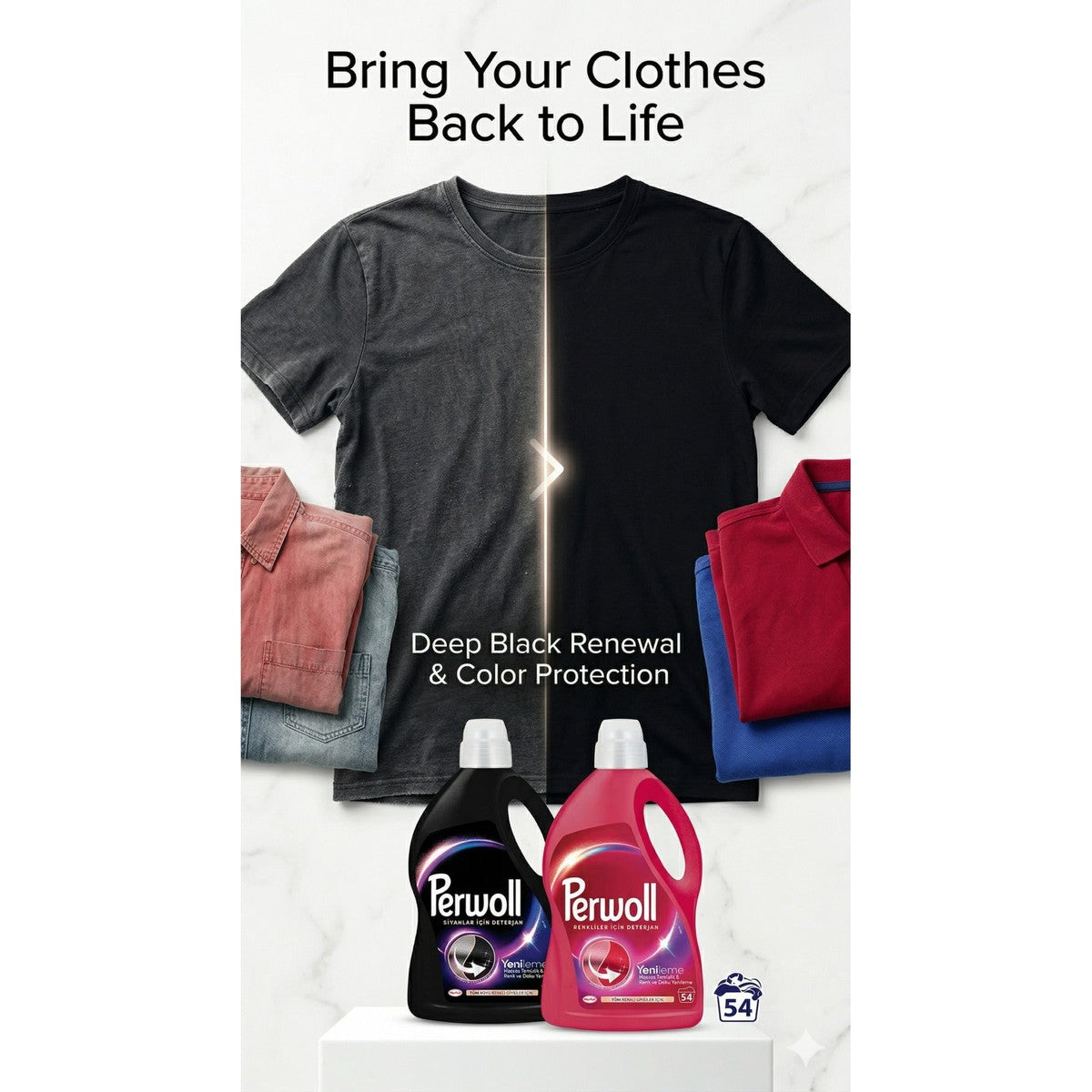 Black and Color 2Pack Detergent - 2x2.97L 108 Washes, Fabric Care & Color Protection