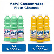 Pet Floor Cleaner 1L X3 + Floor Wax Solution 1L X3