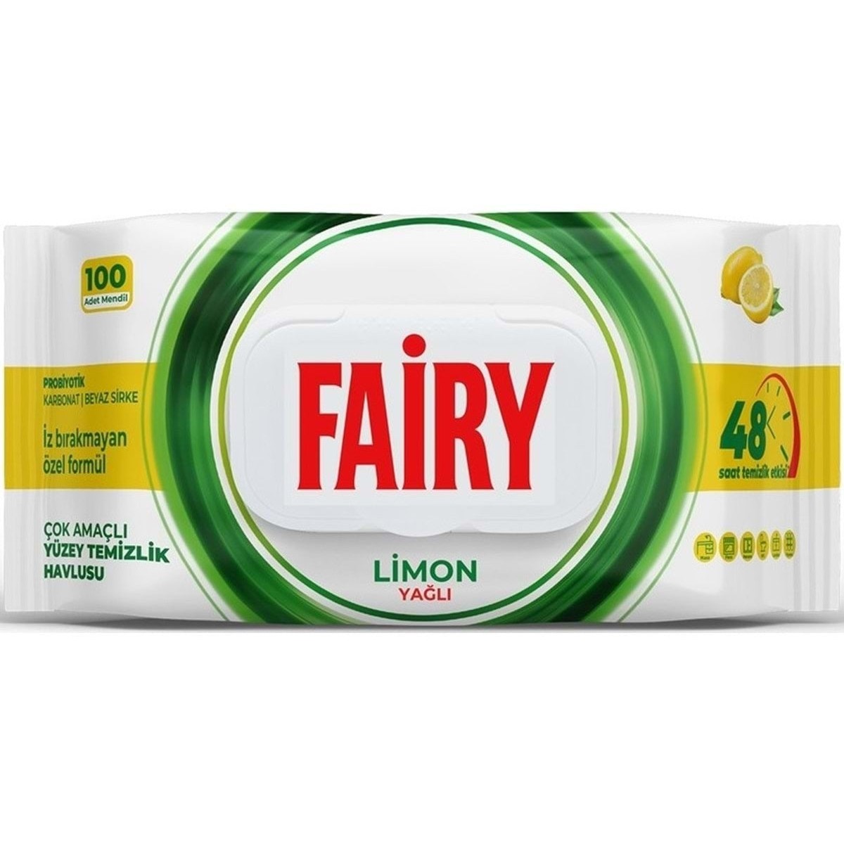 Surface Cleaning Towel Lemon Oil and Active Oxygen x4 pack (100 Wipes - Total 400 Sheets)