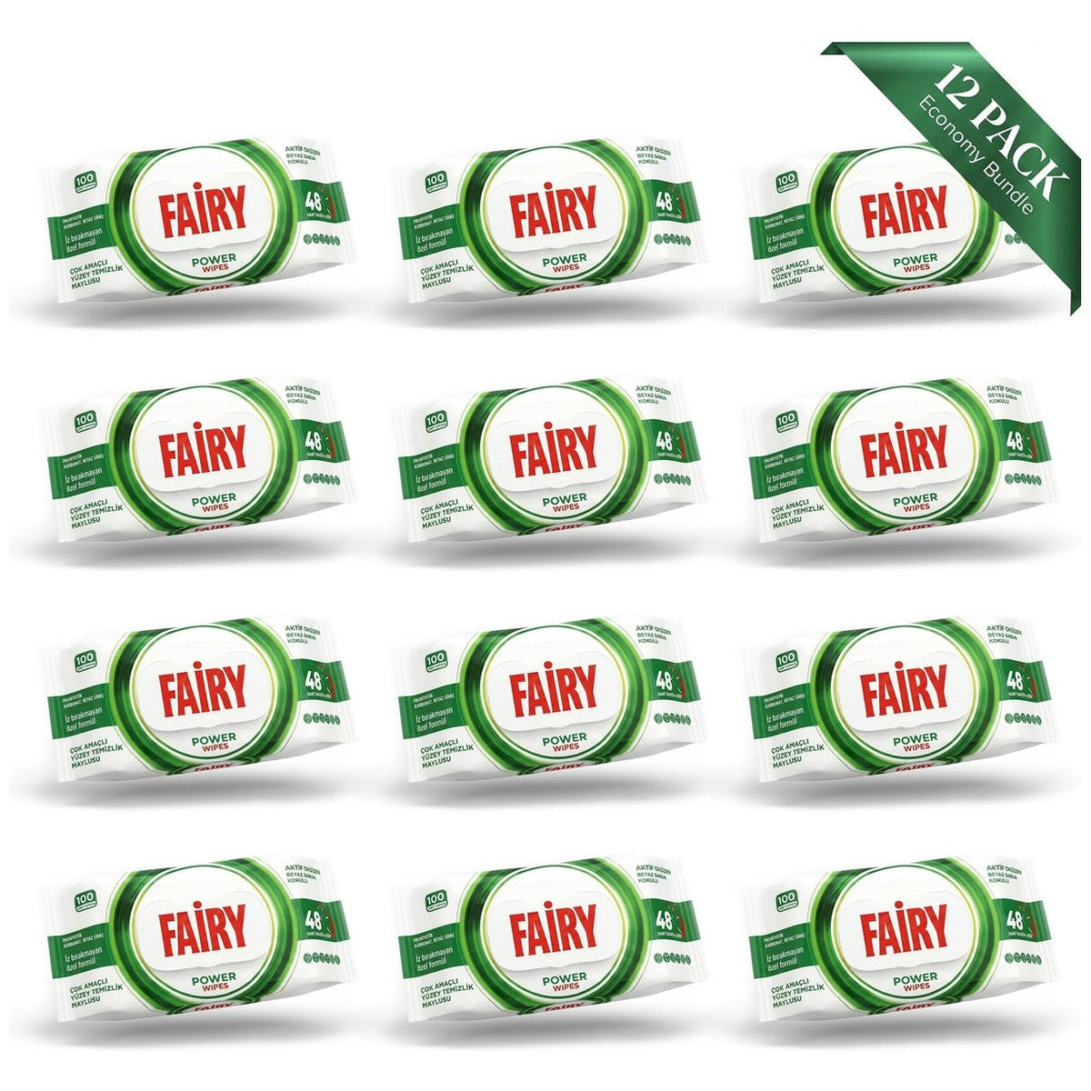 Surface Cleaning Wipes, Power, 12 Pack (100 Wipes Each - Total 1200 Wipes)