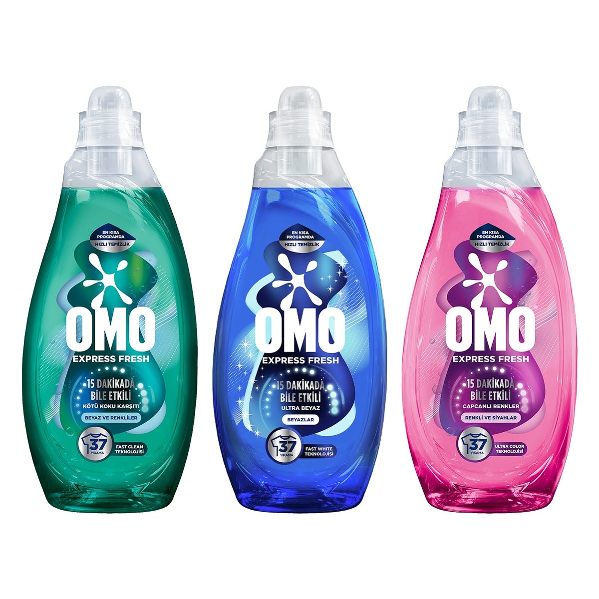 Express Fresh Liquid Detergent 1480 ml Ultra White x1 Colored and Black x1 Odor Remover x1