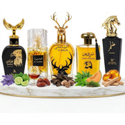 Set of 5 Oriental Perfumes 100ML - Qannas Black + Al Hamra + Al Maliki + Center Al Kanass + Tahir