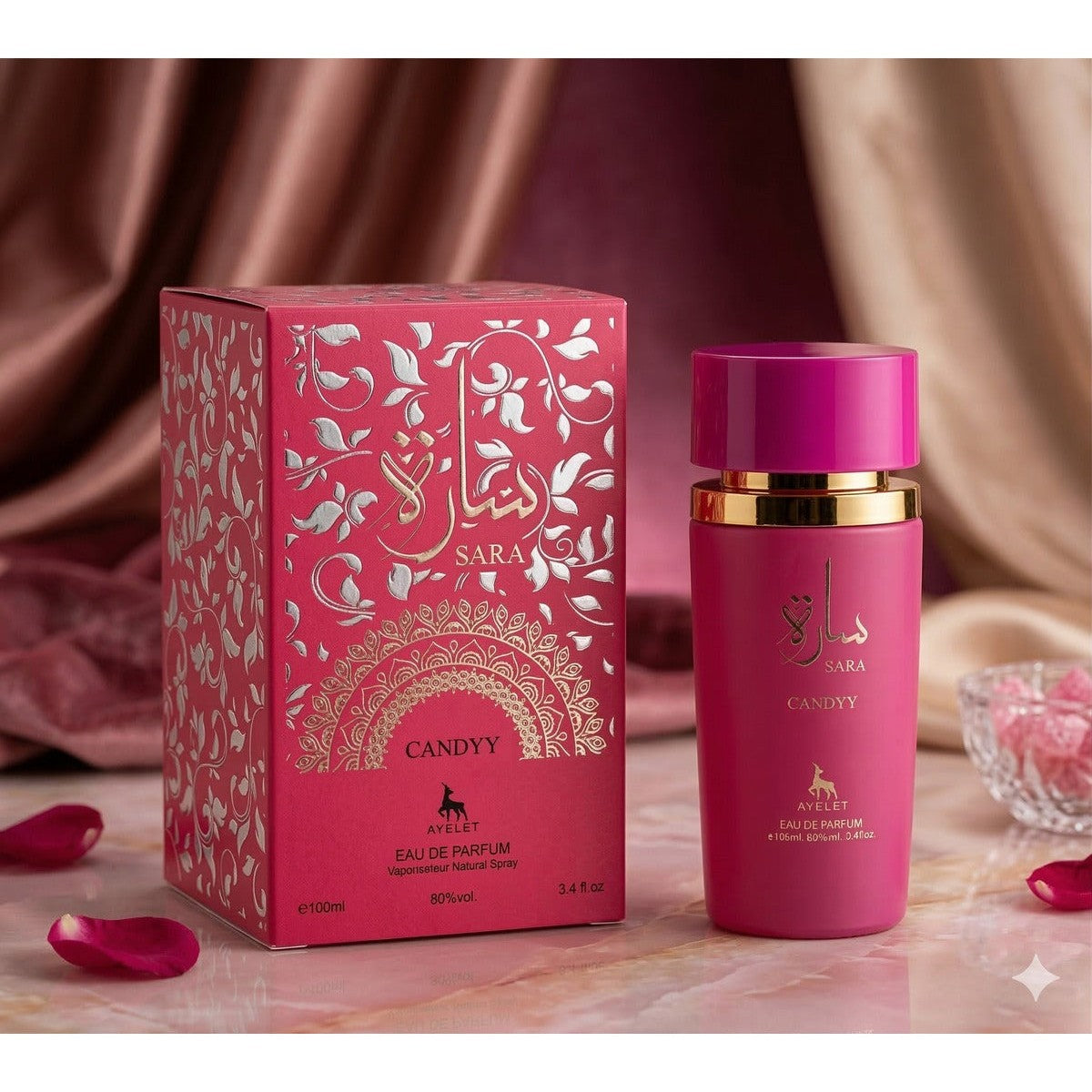 Set of 5 Oriental Perfumes 100ML (3xWoman + 2xMan) - Sara Candy + Apollo Mane Brown + Apollo Mane Black + Sara Pink + Sara White
