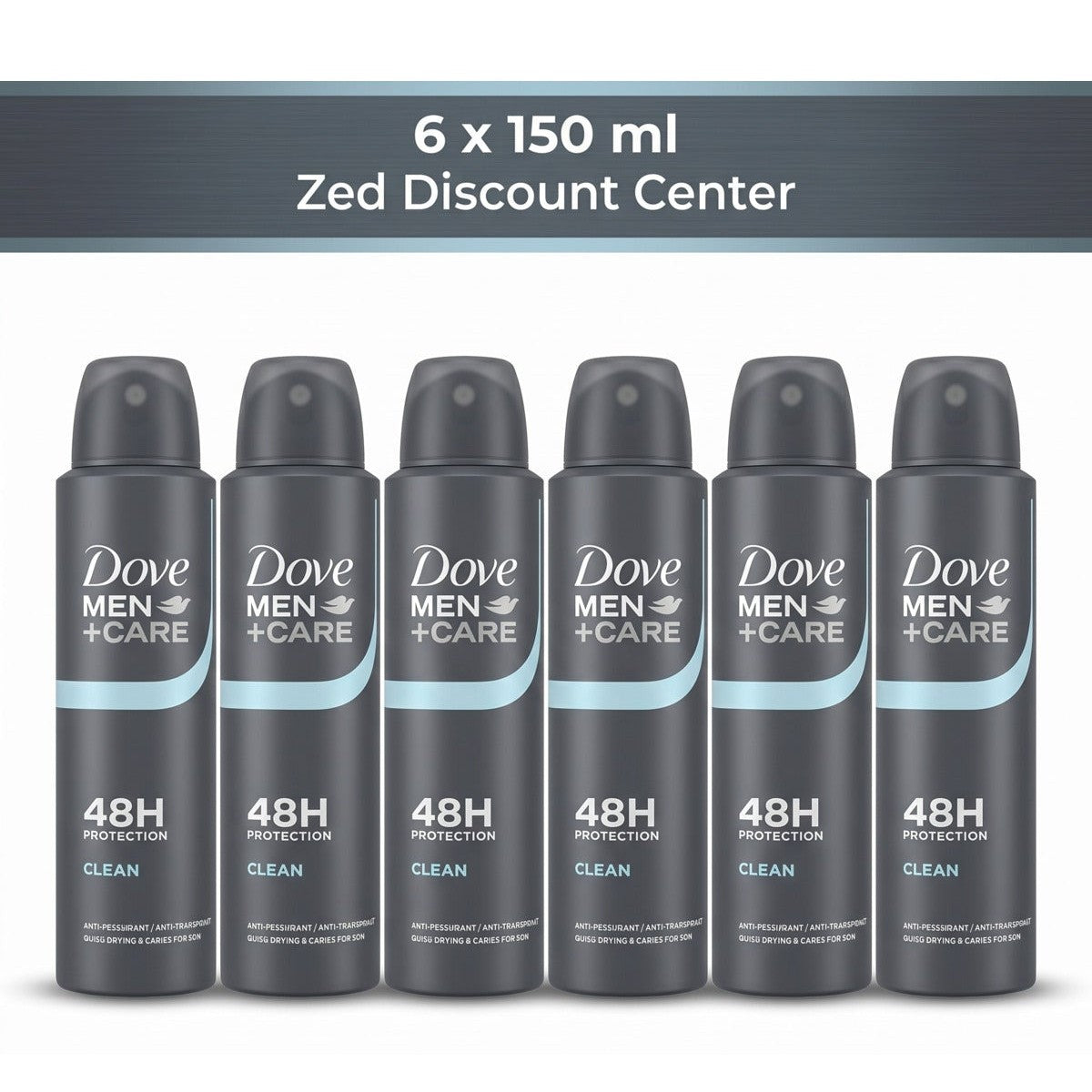 Men Care 48H - Clean - Deodorant Spray 150 ML x6