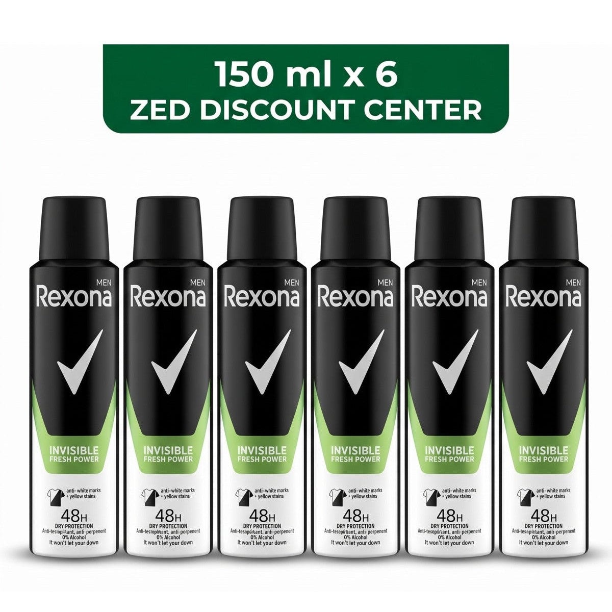 Men Invisible Fresh Power 48H - 150ml x6
