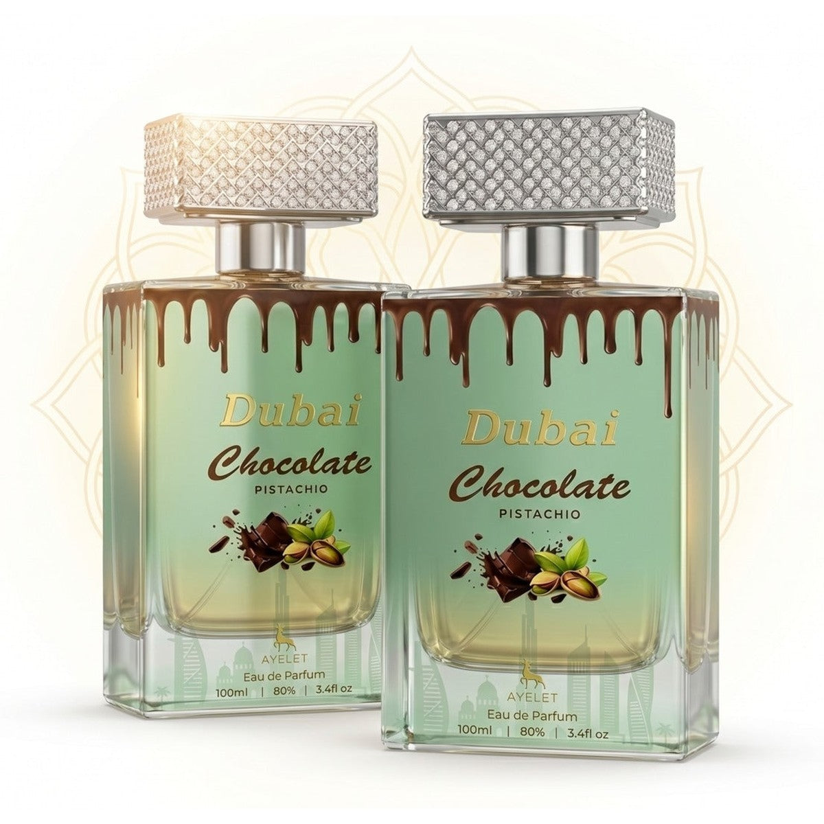 Set of 2 Oriental Perfumes for Women - Dubai Chocolate Pistachio 100ML - EDP