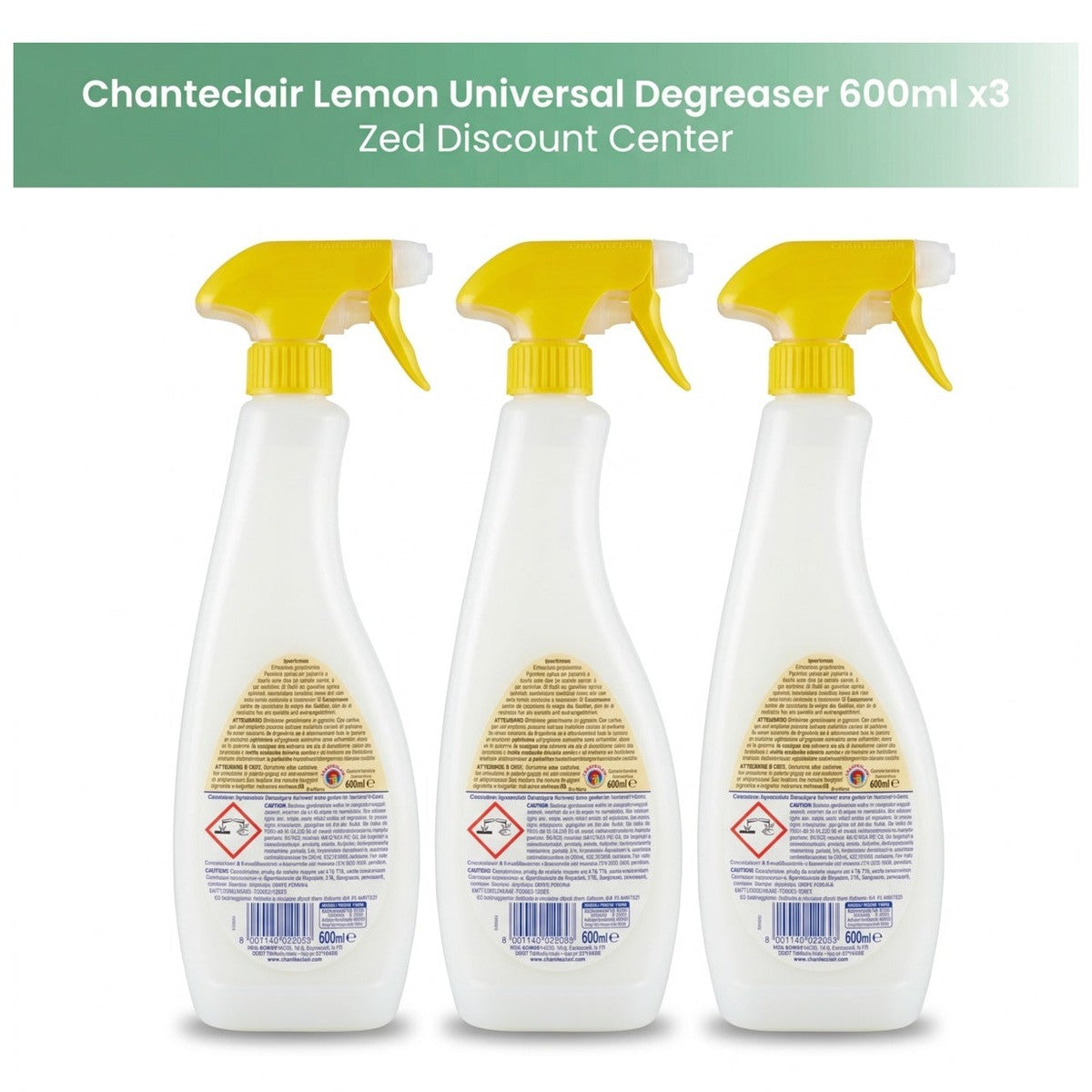 Chanteclair Lemon Universal Degreaser 600ml x3