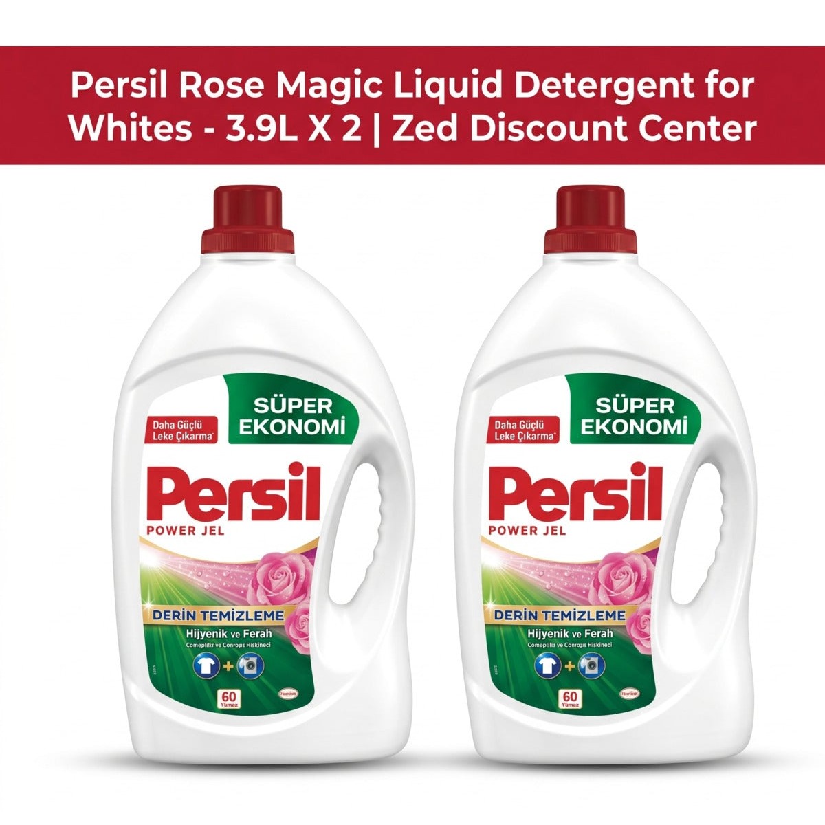 Rose Magic Liquid Detergent for Whites - 3.9L X 2 (Total : 120 Washes)