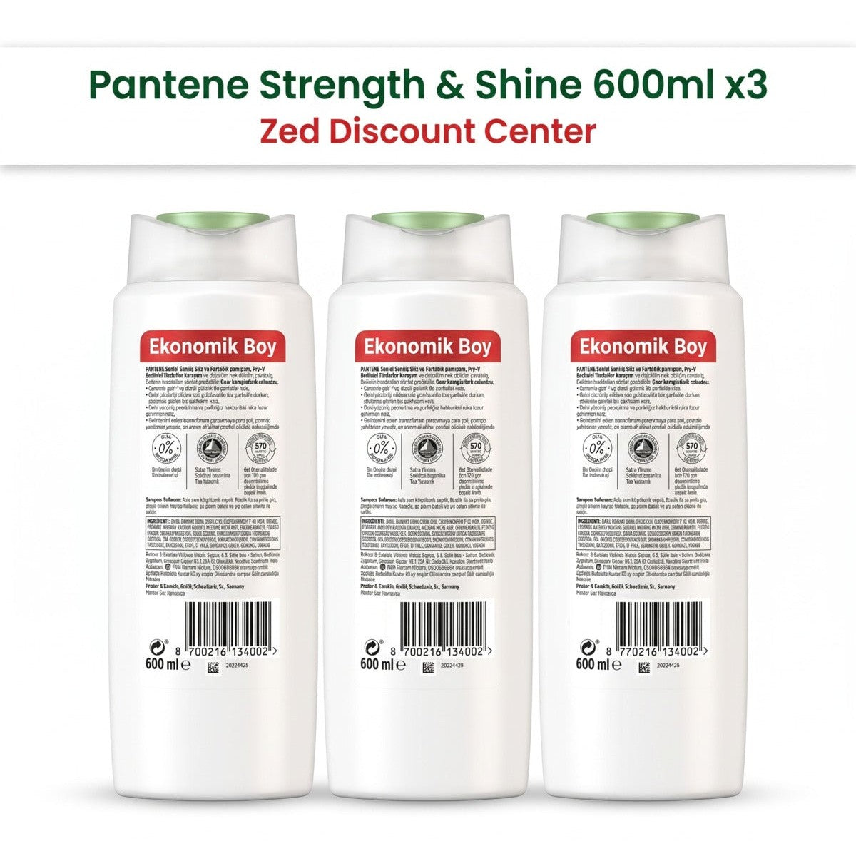 Shampoo Synthesis Strength & Shine 600ml x3