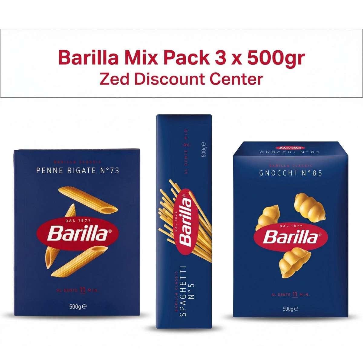 Pasta Mix 3x500g: Spaghetti No.5, Penne No.73, Gnocchi No.85