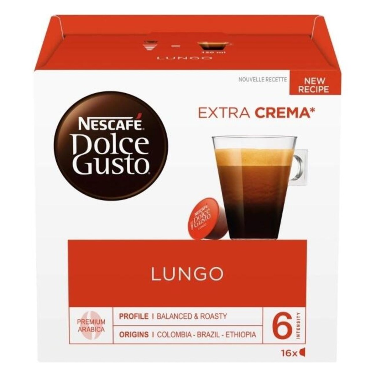 Dolce Gusto Lungo Coffee Capsules 16 X 5.6g (89.6G)