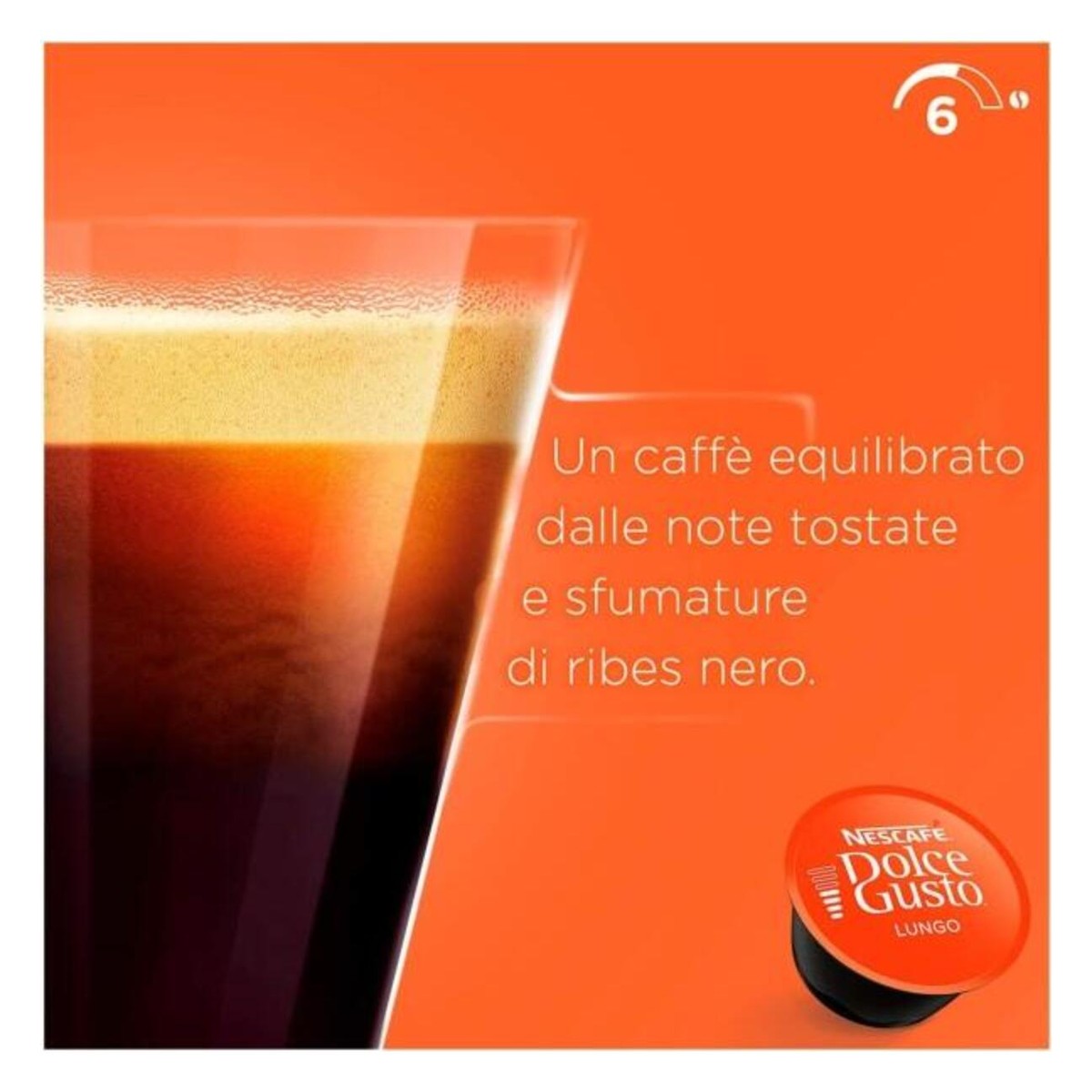 Dolce Gusto Lungo Coffee Capsules 16 X 5.6g (89.6G)