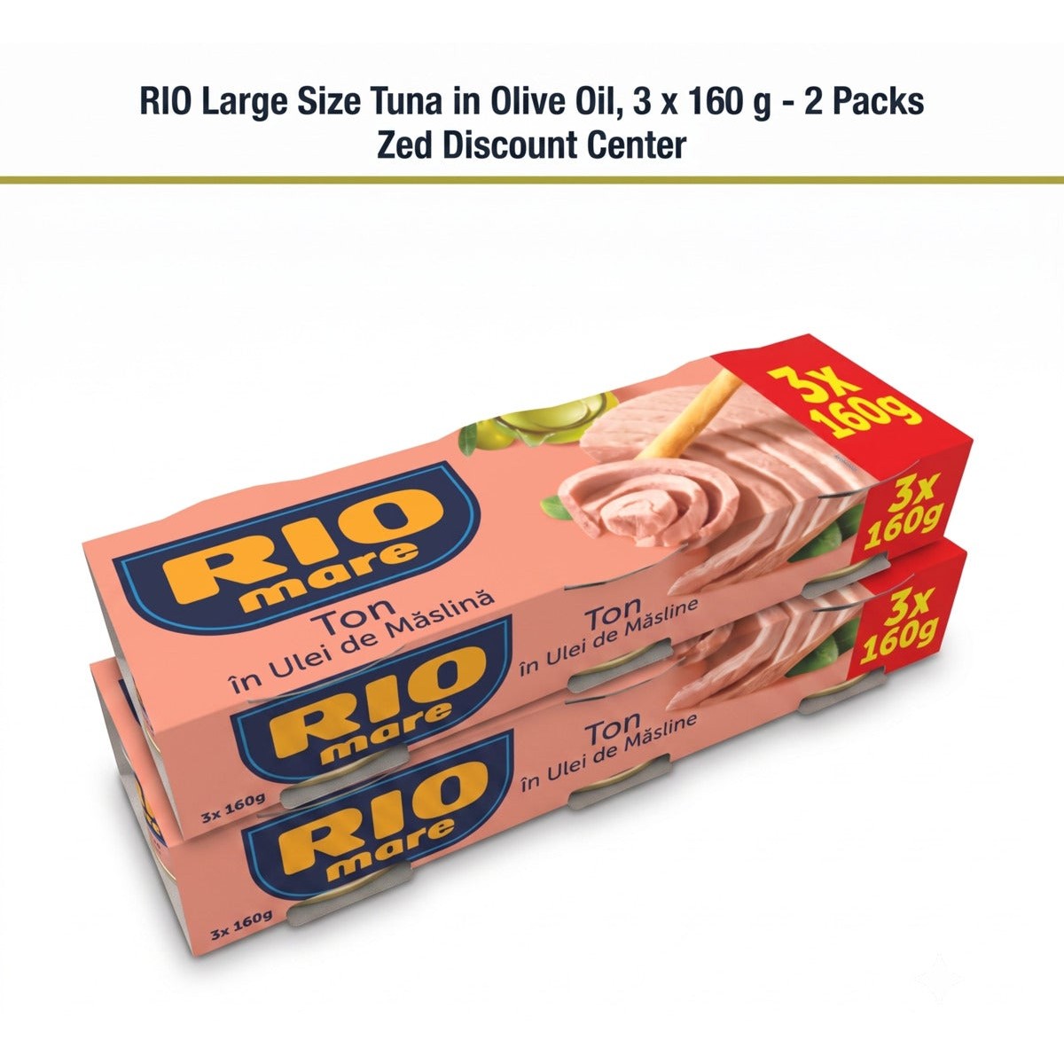 Large Size Tuna in Olive Oil, 3 x 160 g - 2 Packs