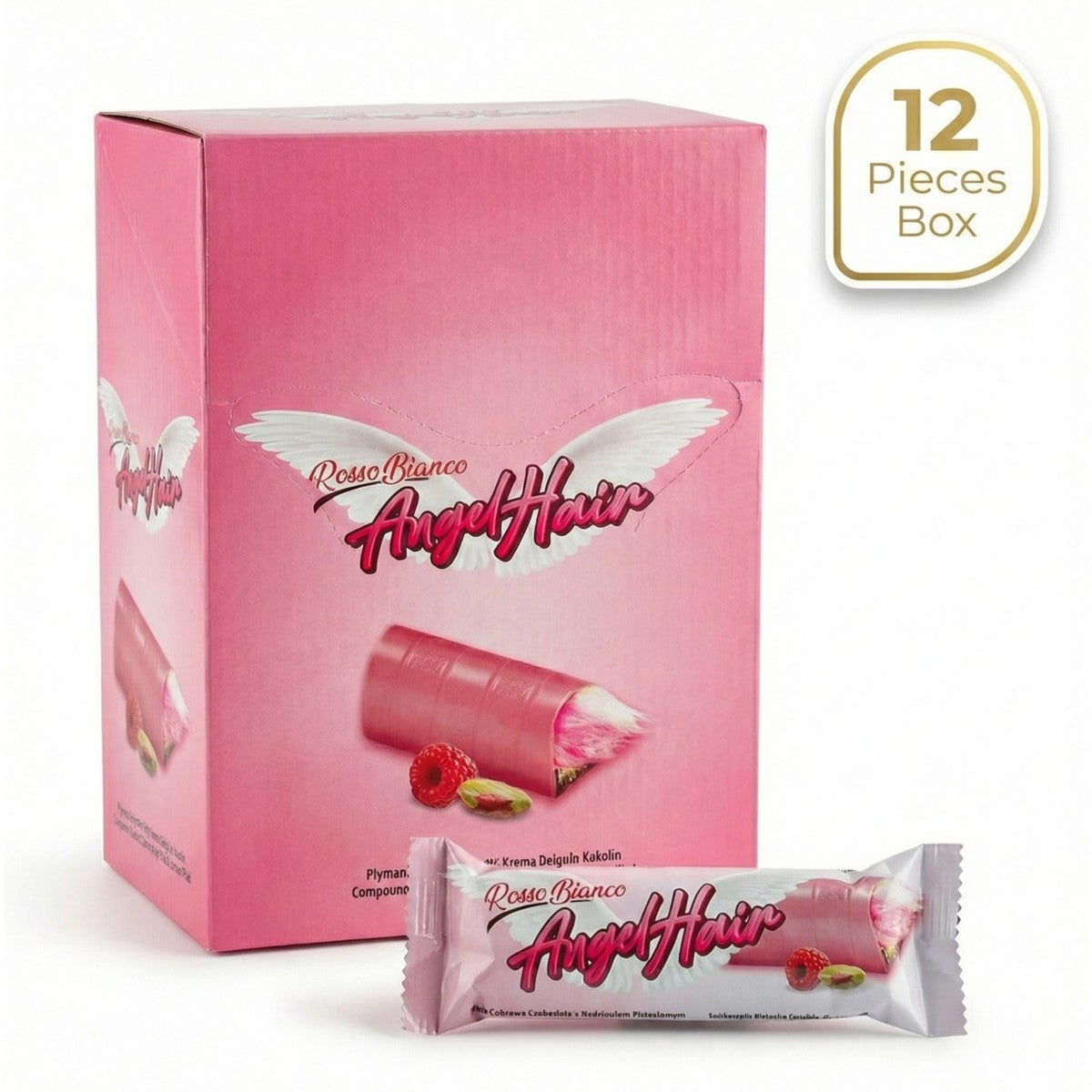 Angel Hair Raspberry Flavored Gourmet Dubai Style Viral 12 Count x 45g