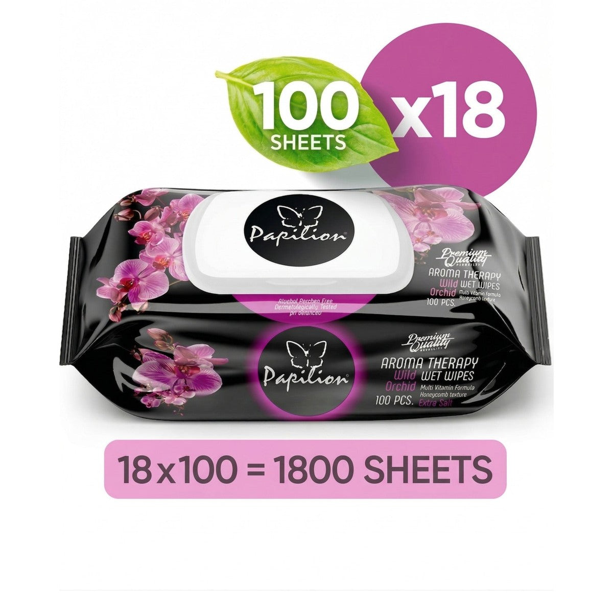 Aroma Therapy Wet Wipes - 1800 Sheets (18x100) Alcohol-Free