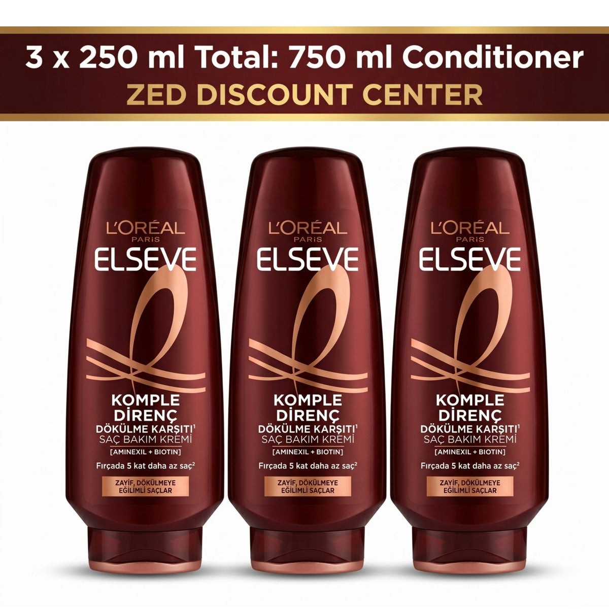 Full Resist Anti-Hair Fall Conditioner with Aminexil & Biotin, 3x250ml