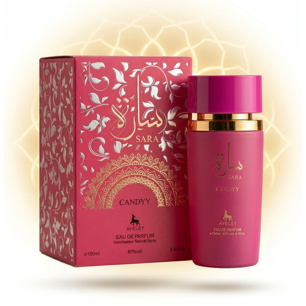 Set of 4 Arabic Women's Perfumes 100ML - Ameerat Al Sharq + Mousuff Red + Mousuff Pink + Sara Candy