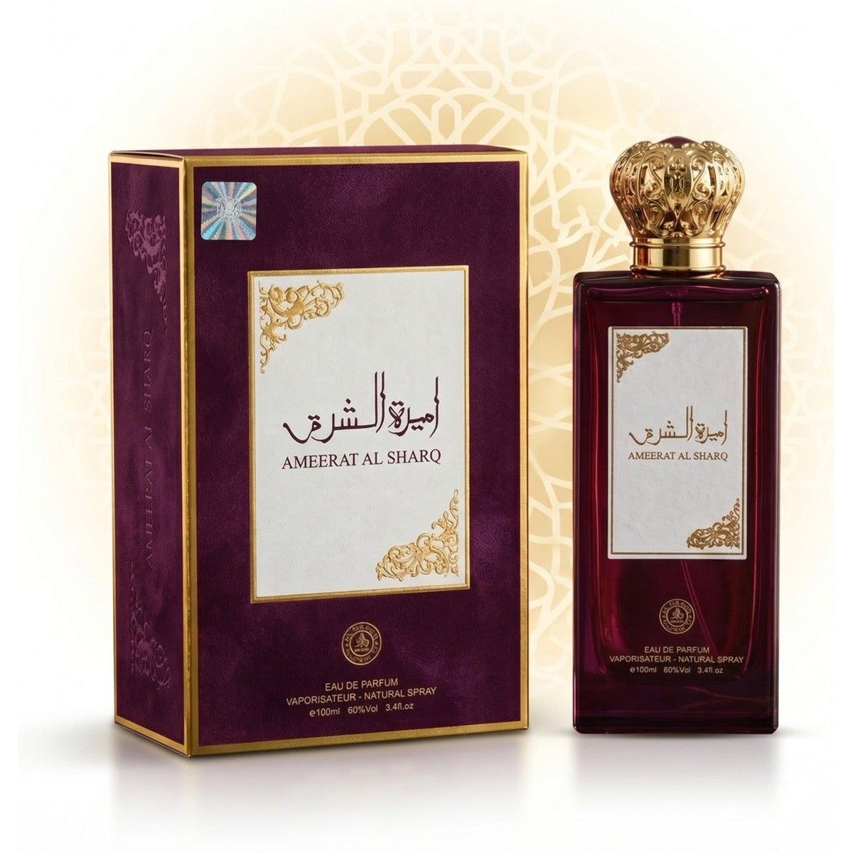 Set of 4 Arabic Women's Perfumes 100ML - Ameerat Al Sharq + Mousuff Red + Mousuff Pink + Sara Candy