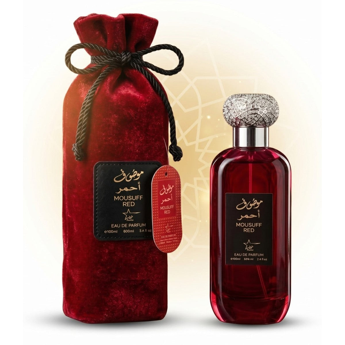 Set of 4 Arabic Women's Perfumes 100ML - Ameerat Al Sharq + Mousuff Red + Mousuff Pink + Sara Candy