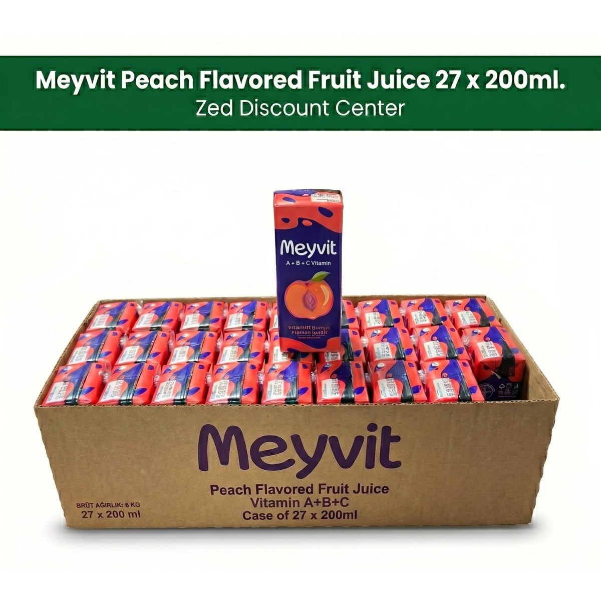Peach Flavored Fruit Juice, 27 x 200 ml.