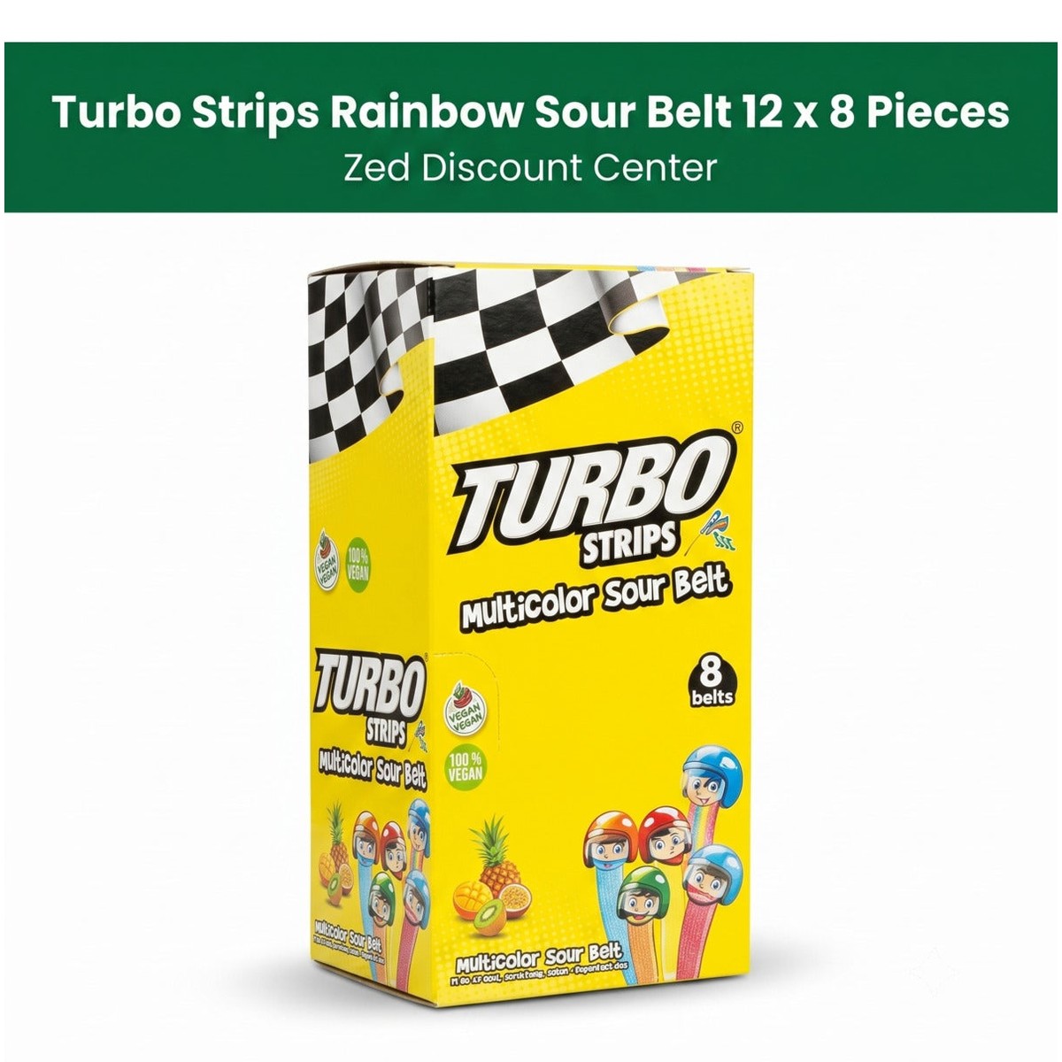 Strips Multicolor Sour Belt - Rainbow 12 x 8-Pieces
