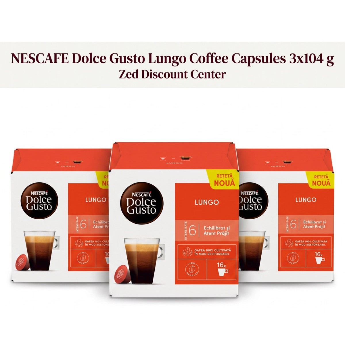 NESCAFE Dolce Gusto Lungo Coffee Capsules 3x104 g